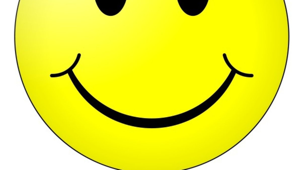 Смайлик веселый для печати