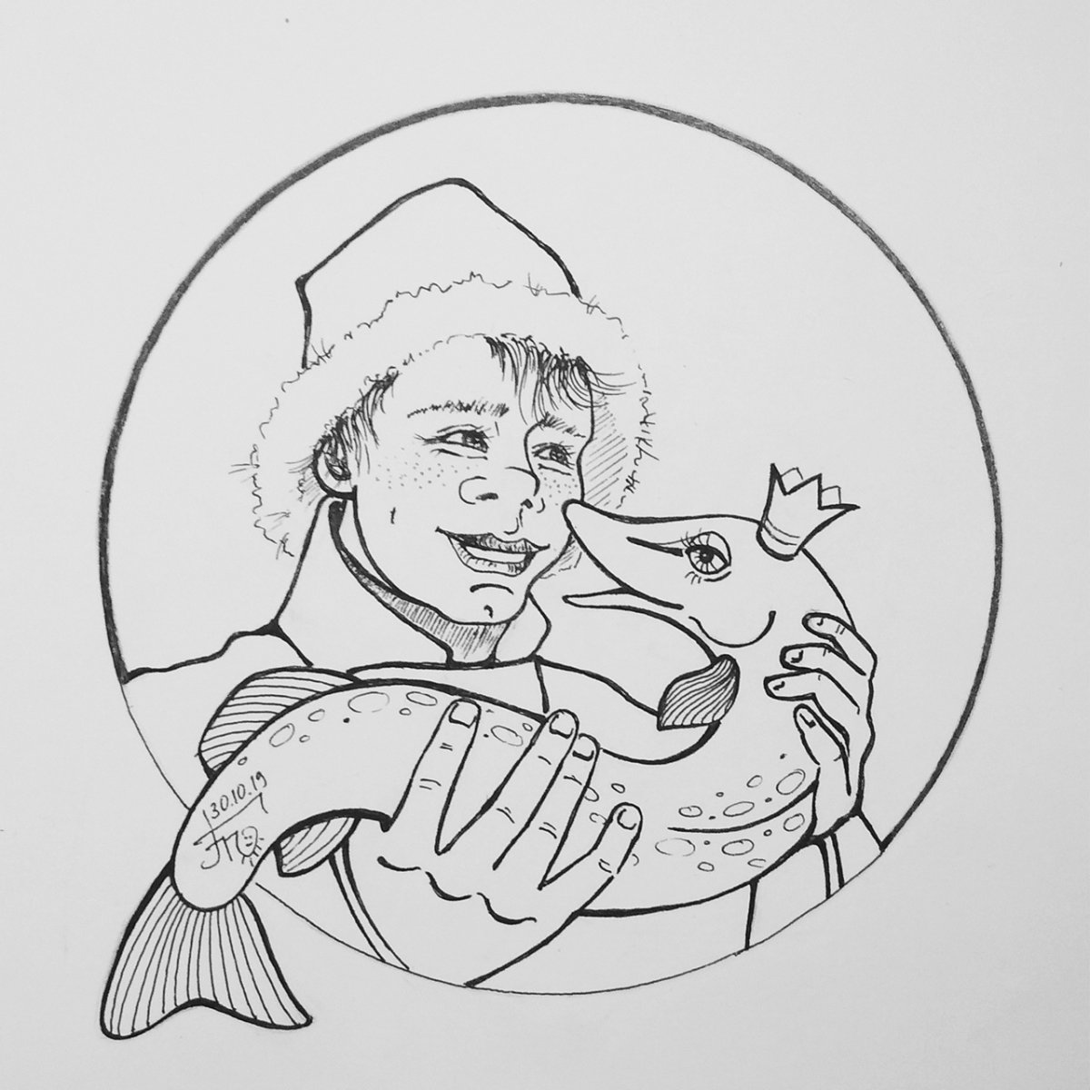 Сказка по щучьему велению раскраска