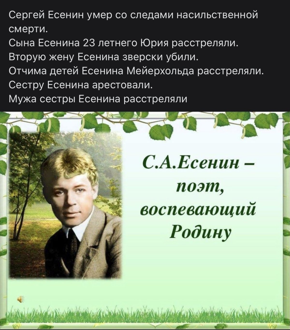 Сергей Есенин черемуха иллюстрация