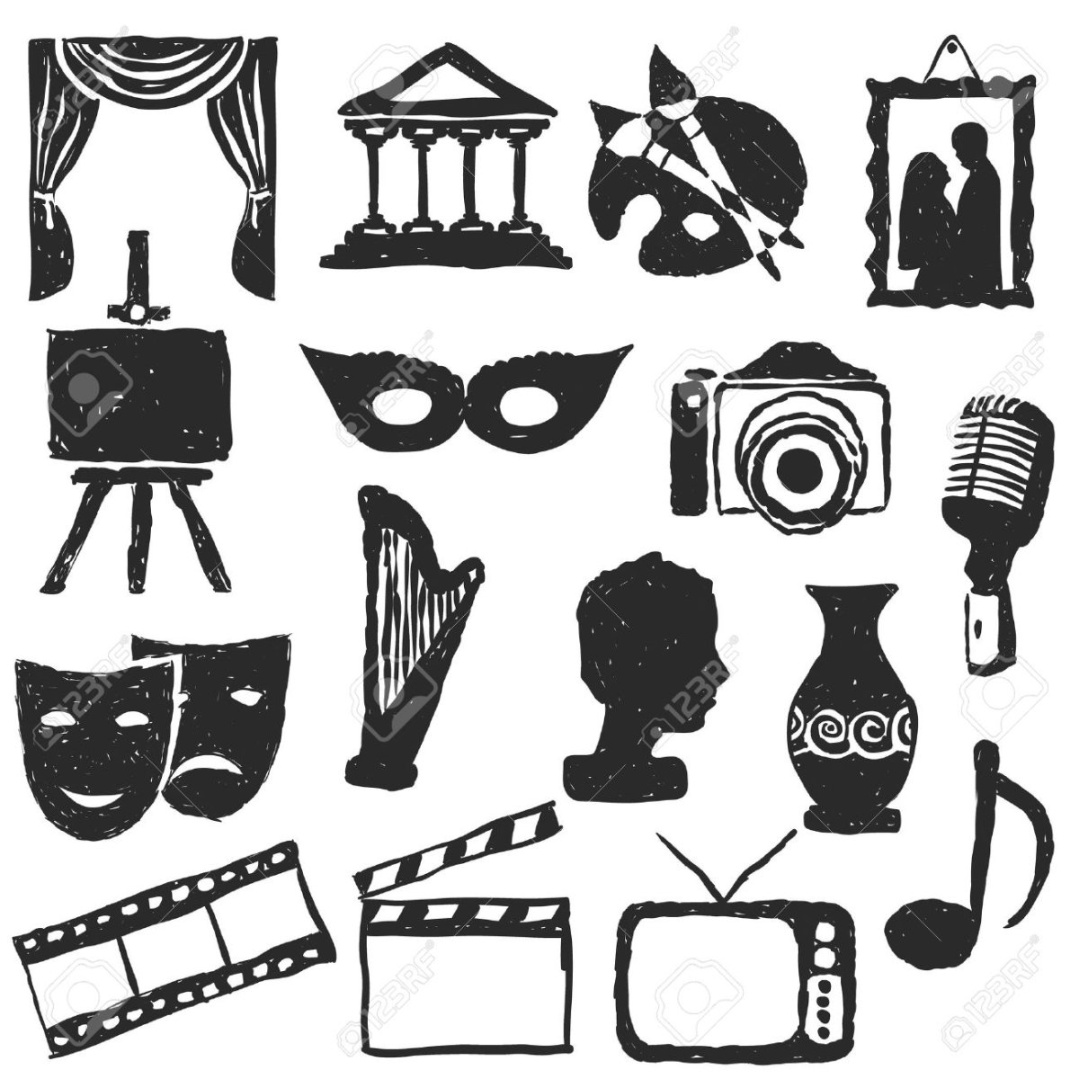 Атрибуты культуры вектор