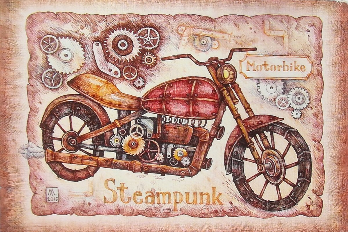 Елизавета мелкозёрова. Картины в стиле стимпанк