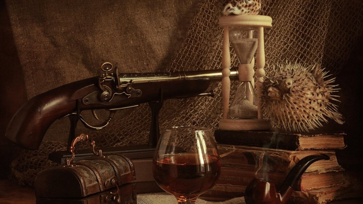 Старинный натюрморт с оружием