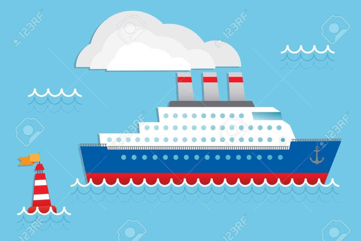 Аппликация пароход в подготовительной группе