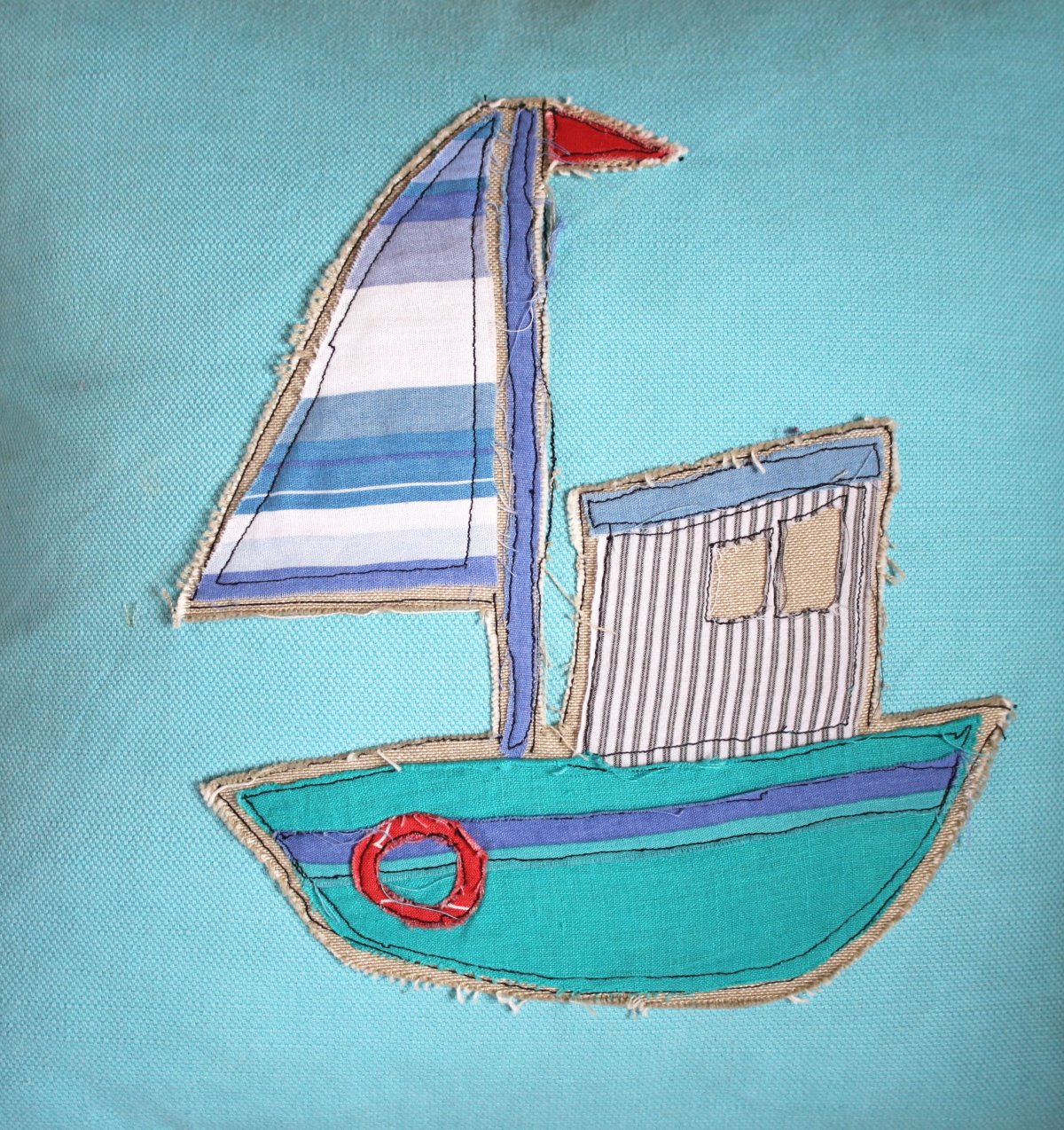 Аппликация кораблики на воде