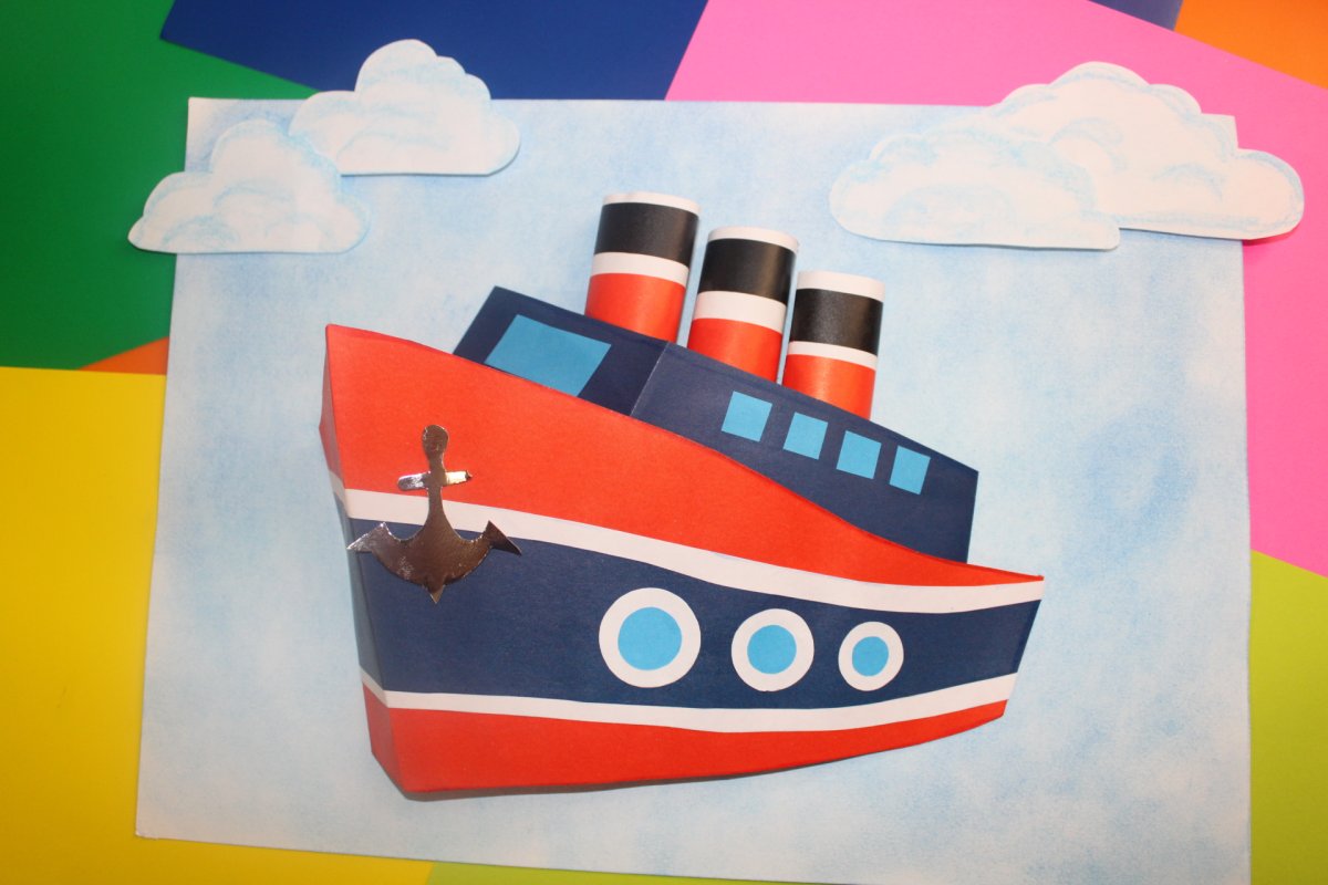 Аппликация корабль