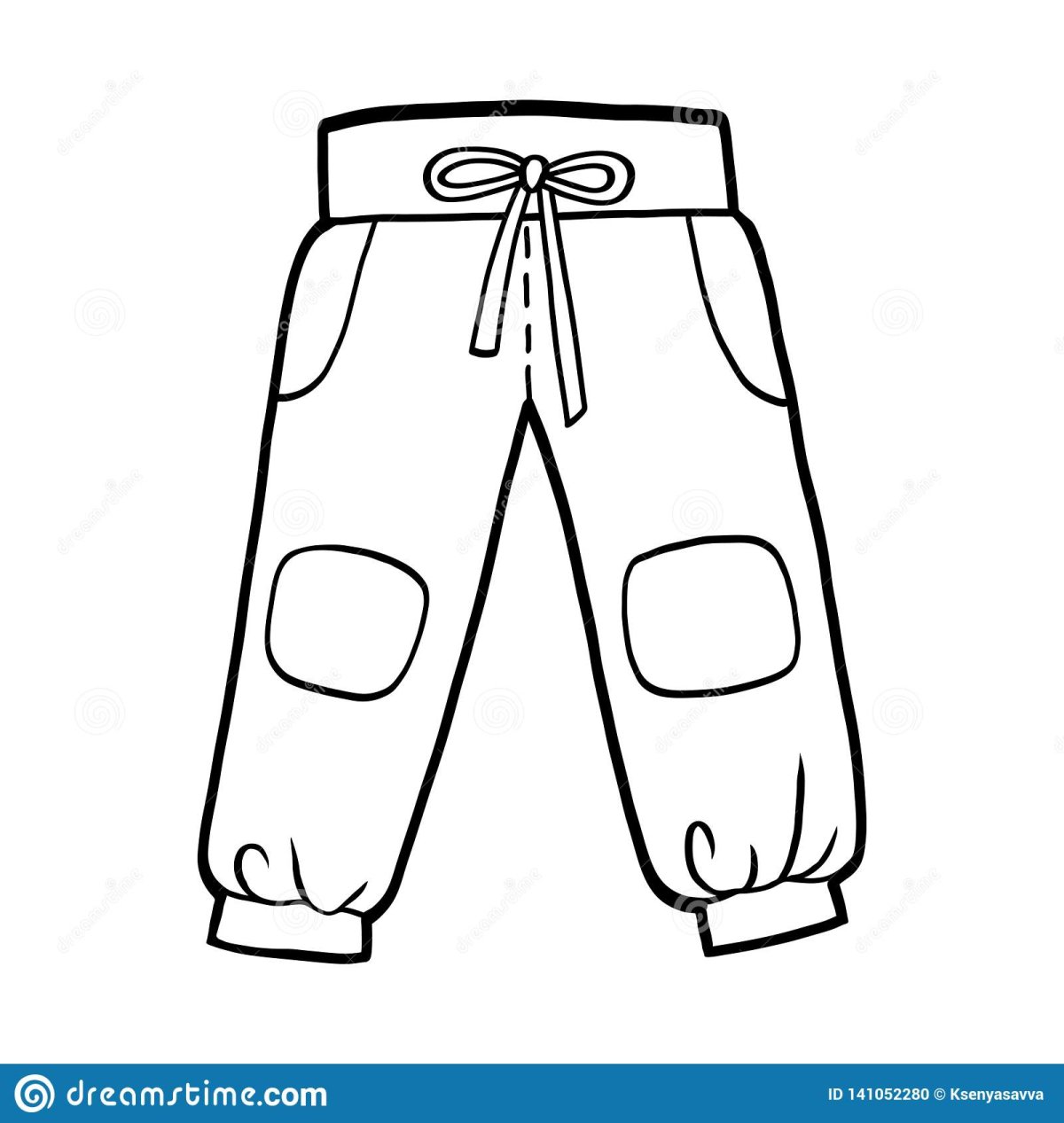 Брюки раскраска для детей