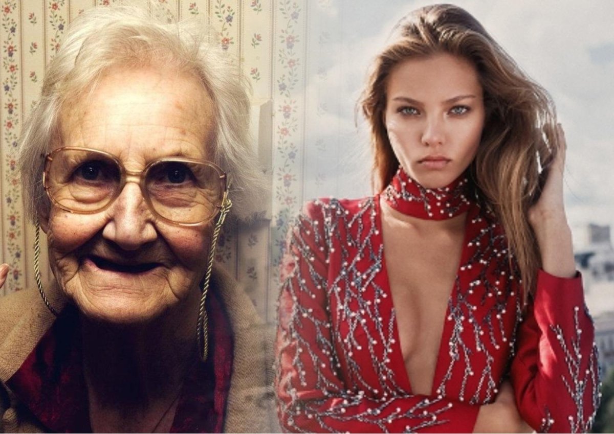 Женщина в молодости и старости