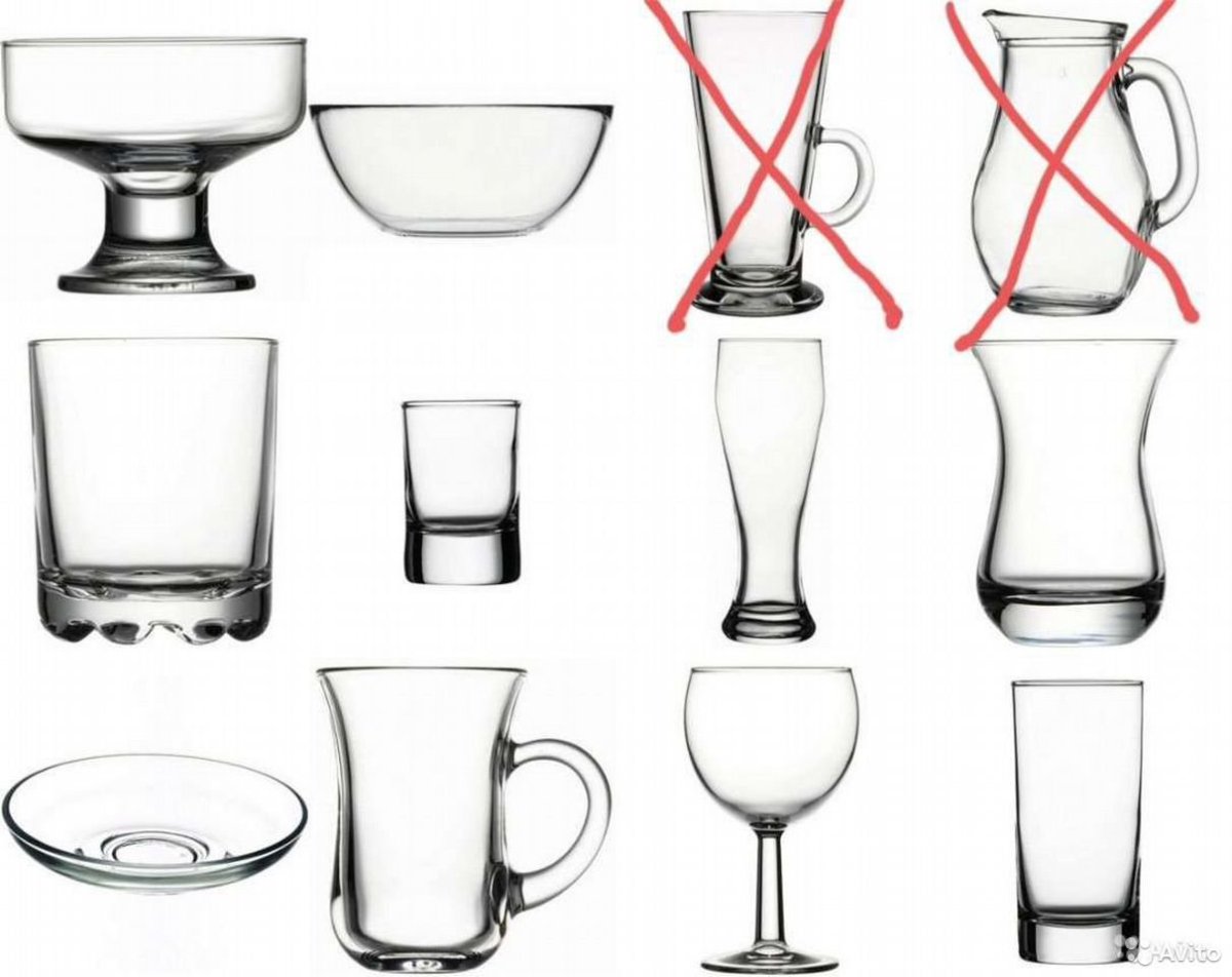 Ассортимент стеклянной посуды