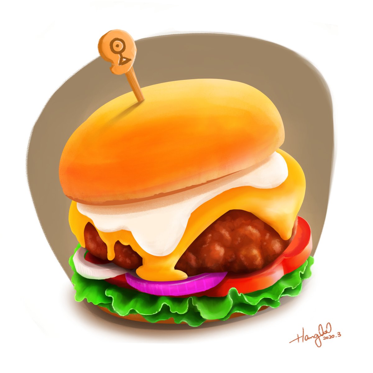 Нарисовать бургер