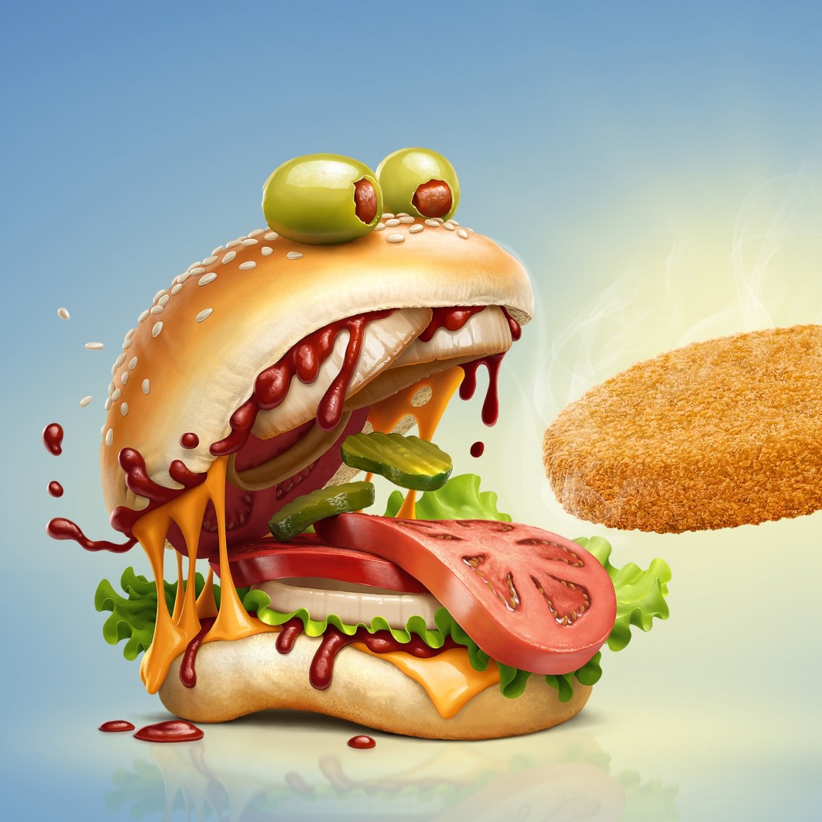 Бургер мультяшный