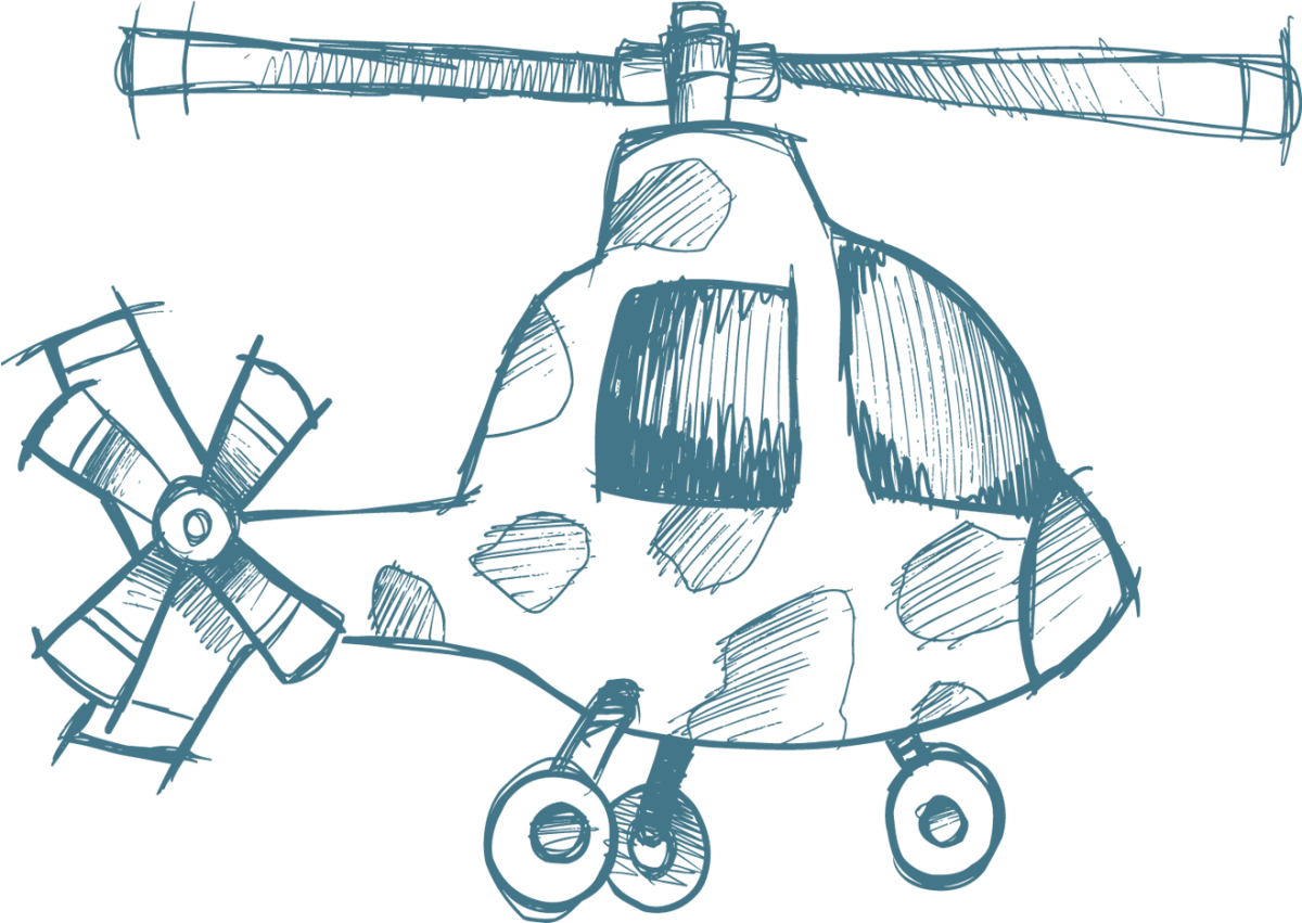 Вертолет детский вектор