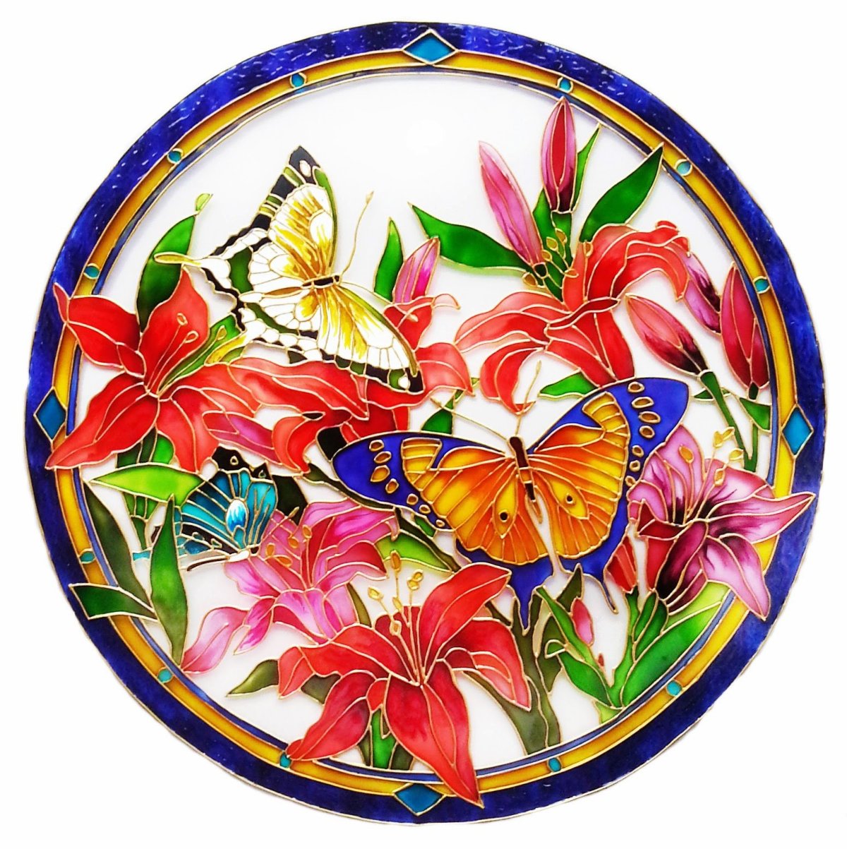 Витраж цветы