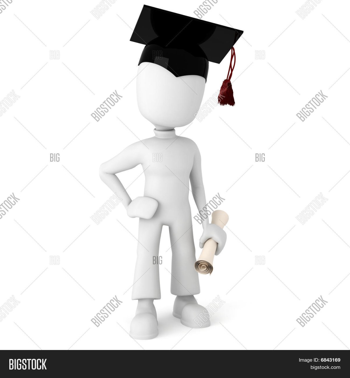 Человечек в шапочке выпускника