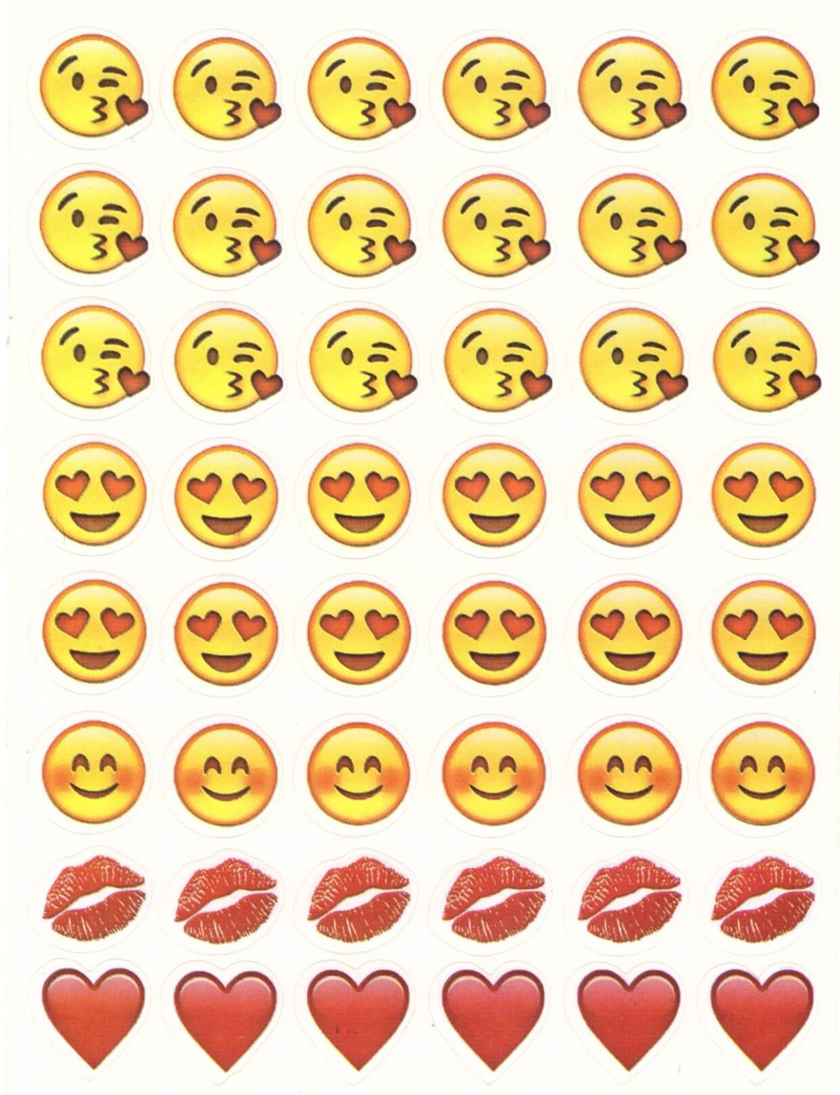 Набор смайликов для печати