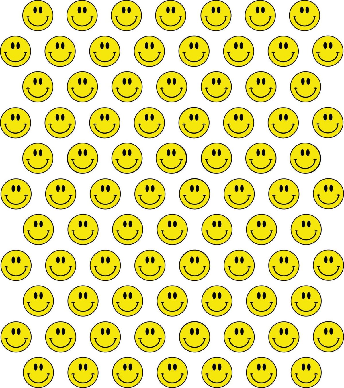 Смайлики много на одном листе