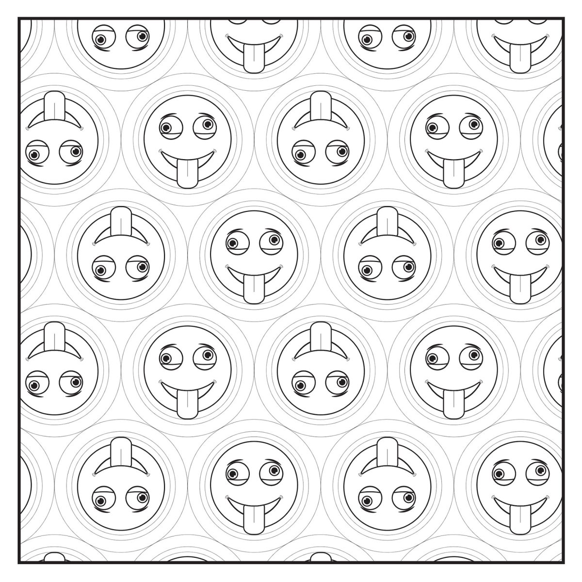 Раскраски для наклеек смайлики