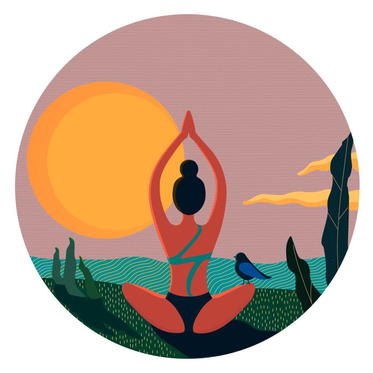 Девушка медитирует