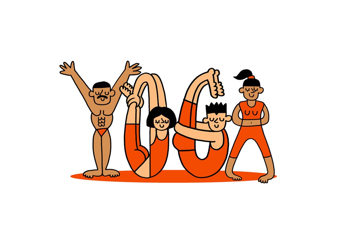 Йога мультяшный