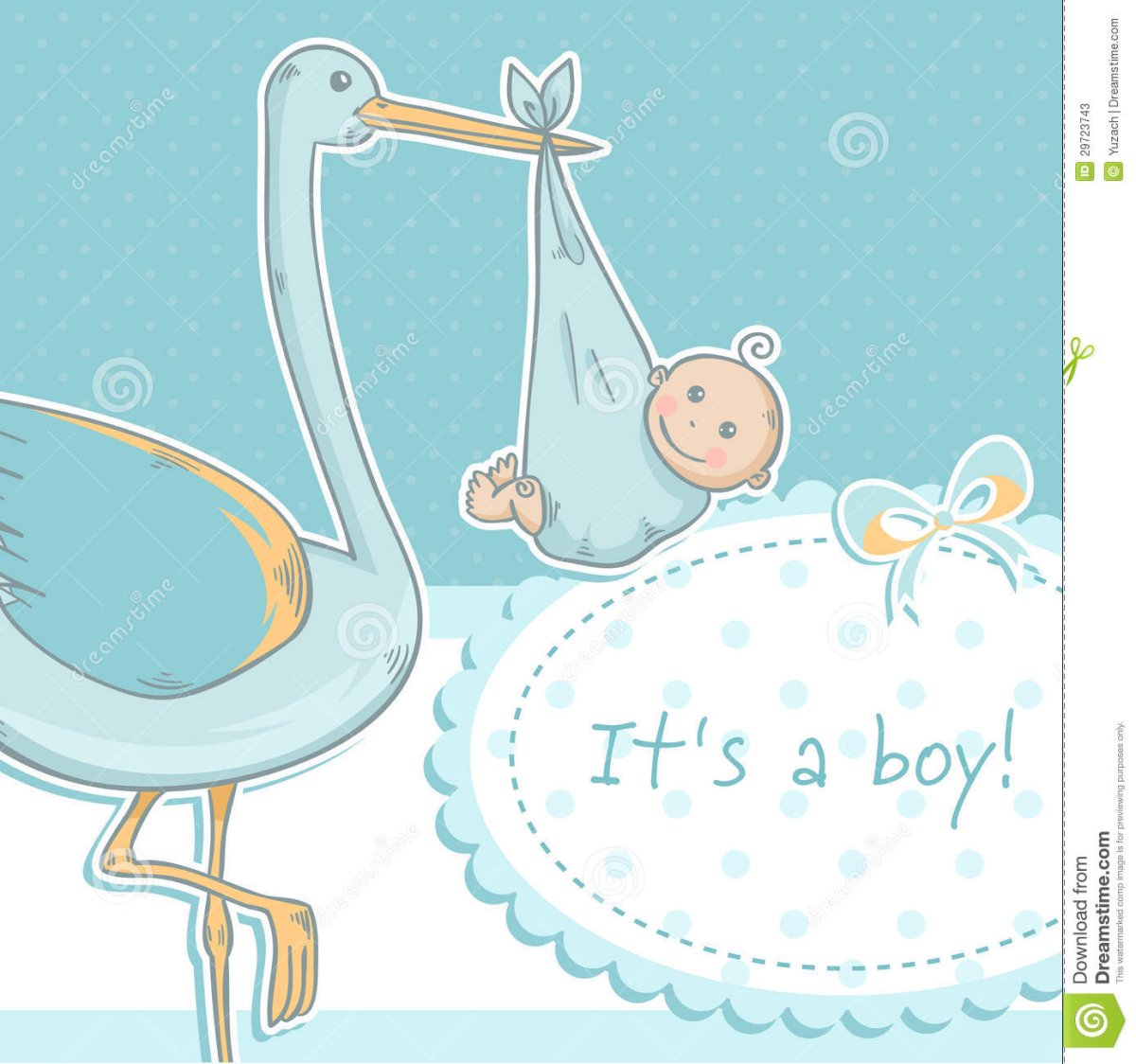 Открытки с аистом для новорожденного