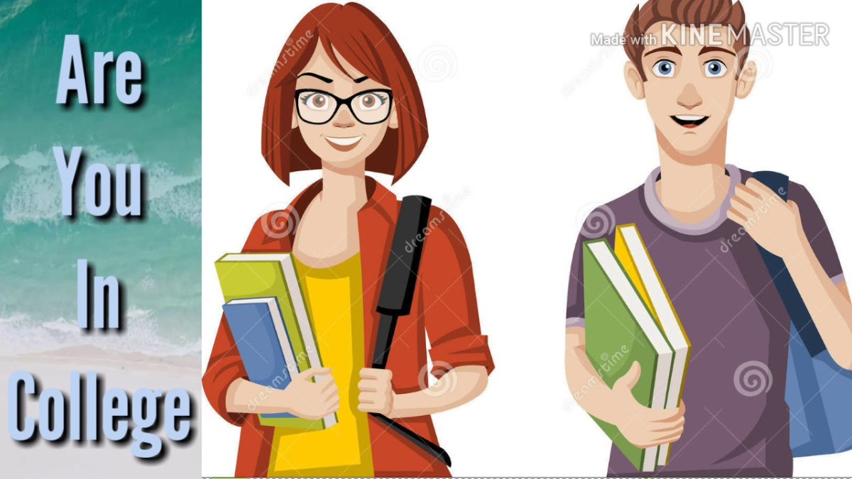 Студенты иллюстрация на белом фоне