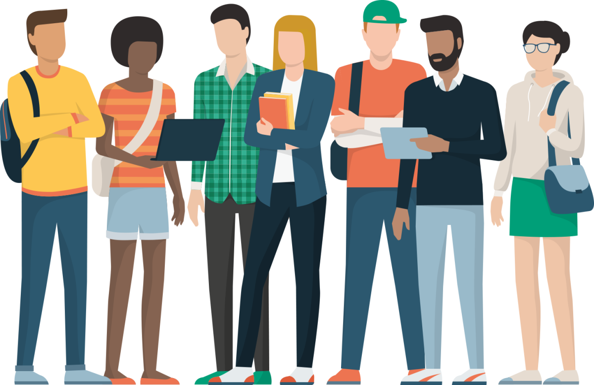 Иностранные студенты рисунок