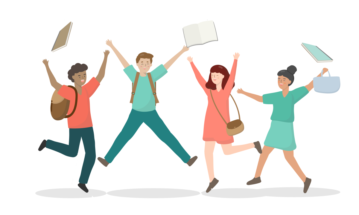 Иллюстрация активного студента