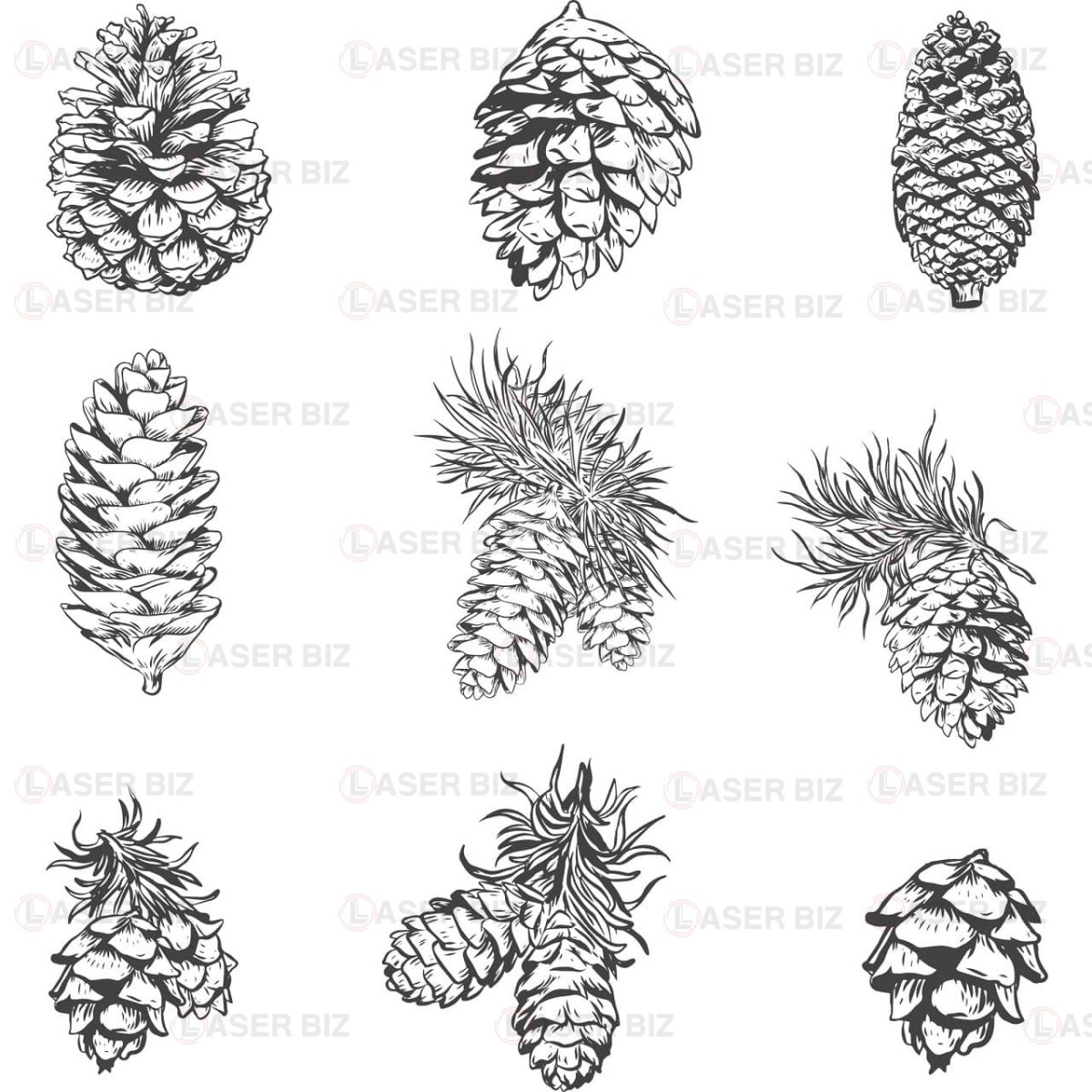 Нарисовать шишку