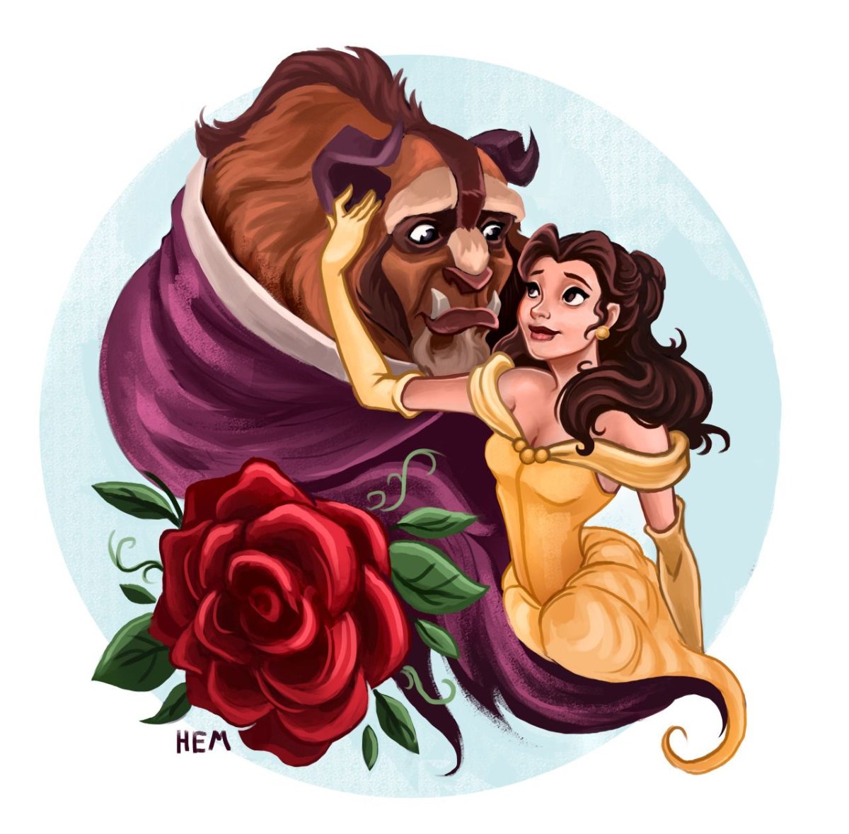 Чудовище и роза из красавица и чудовище