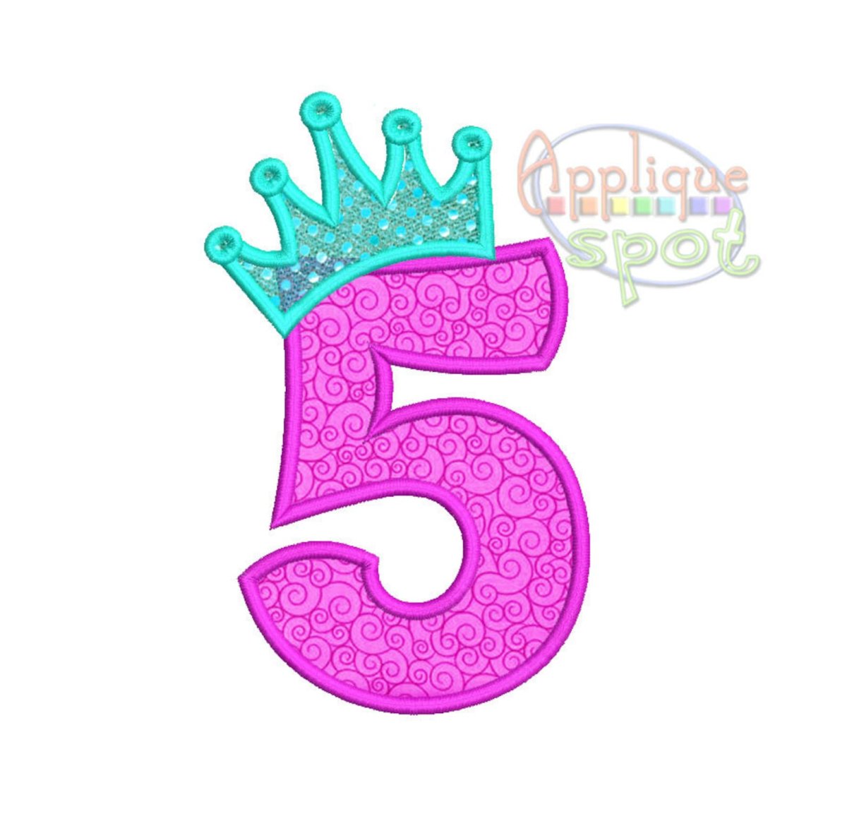 Цифра 5 для девочки