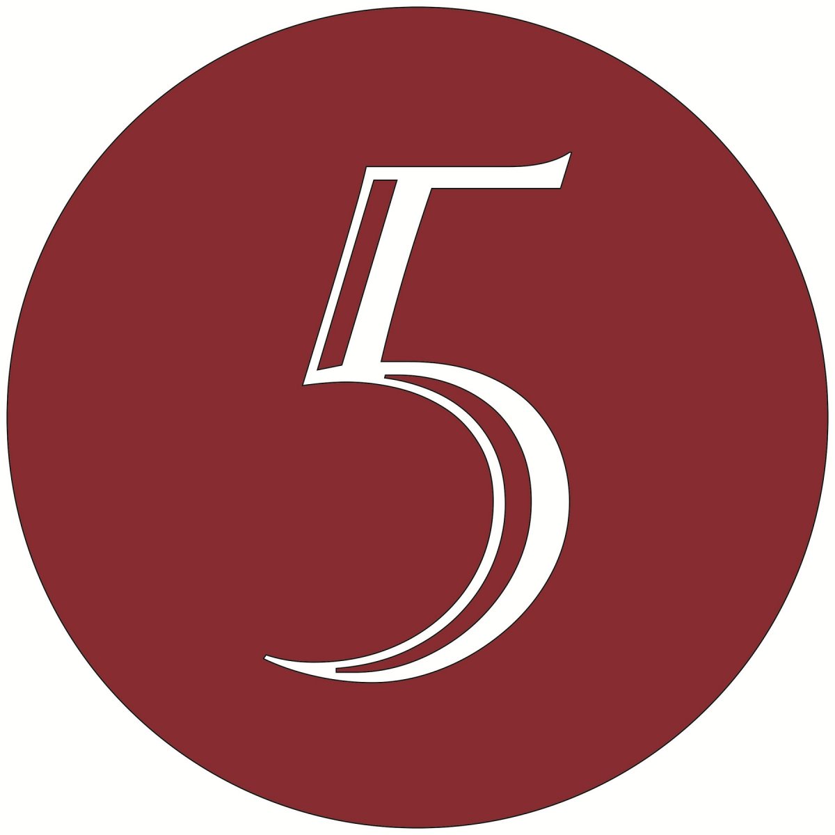 Цифра 5 красивая