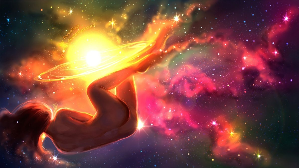 Девушка космос арт