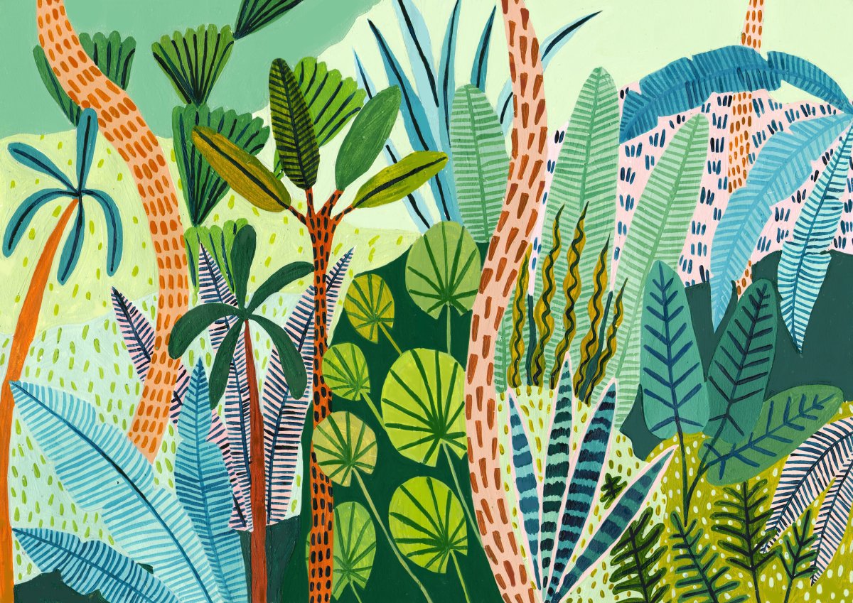 Паттерн ботаника тропики