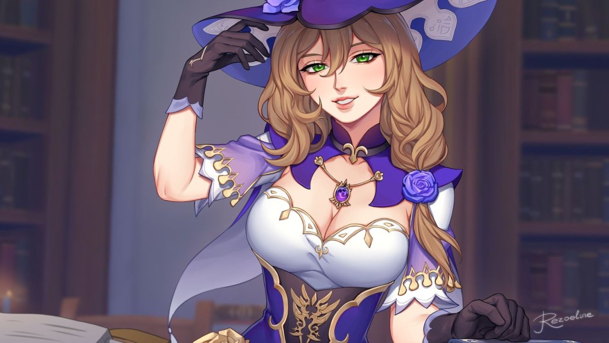 Геншин Импакт Лиза арт