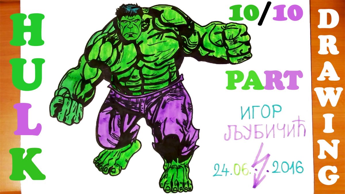 Аквагрим Супергерои Халк