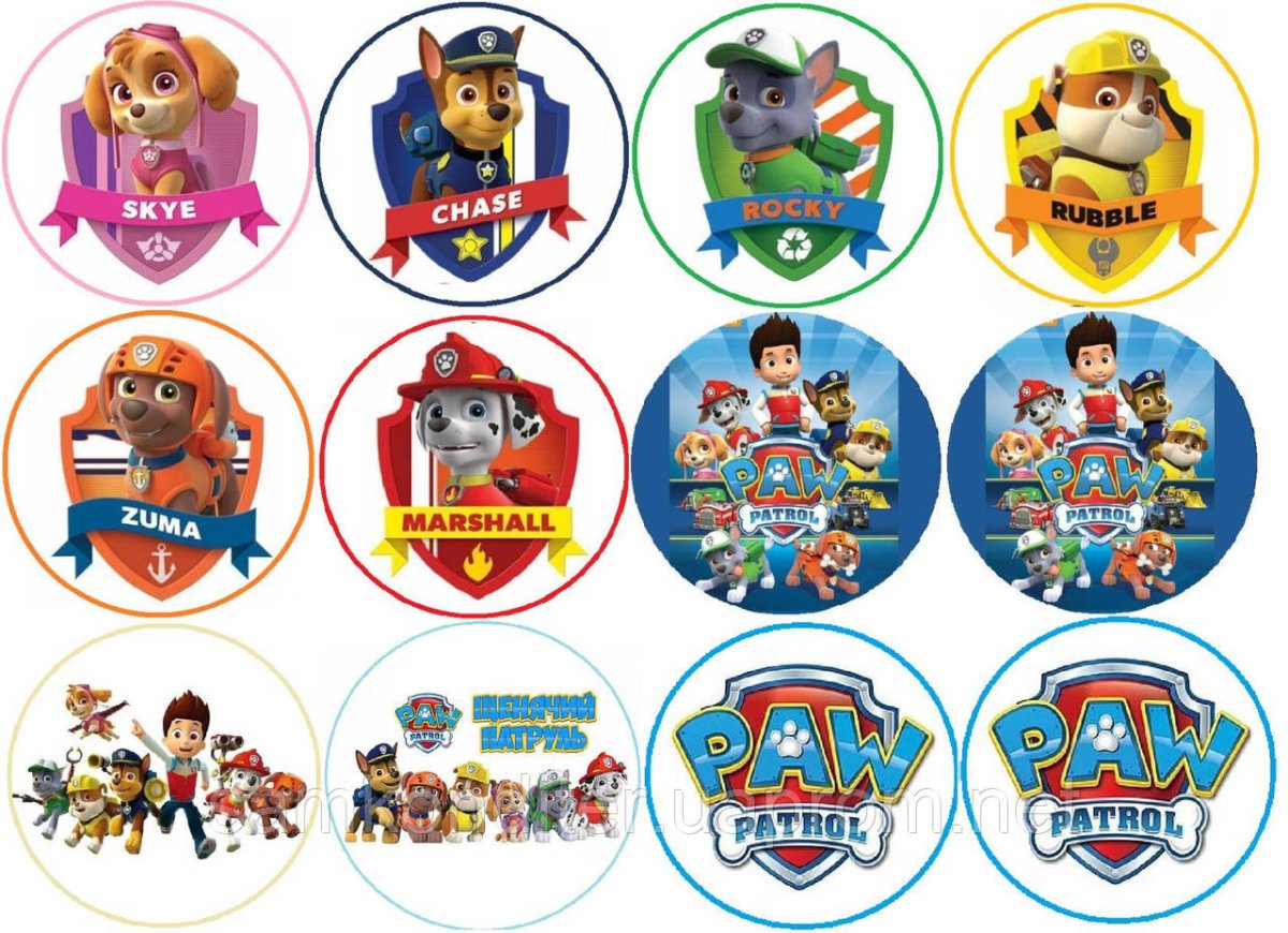 Щенячий патруль для капкейков