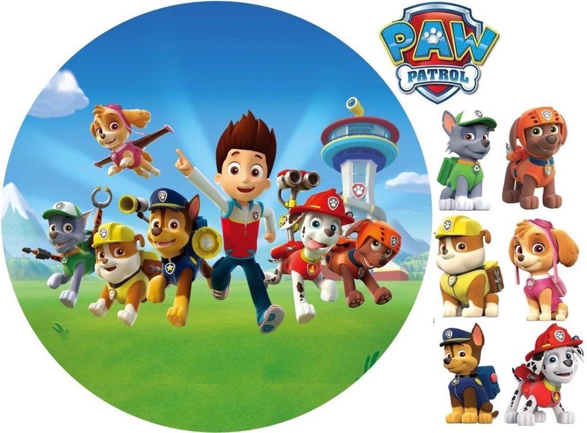 Щенячий патруль фотопечать круглая