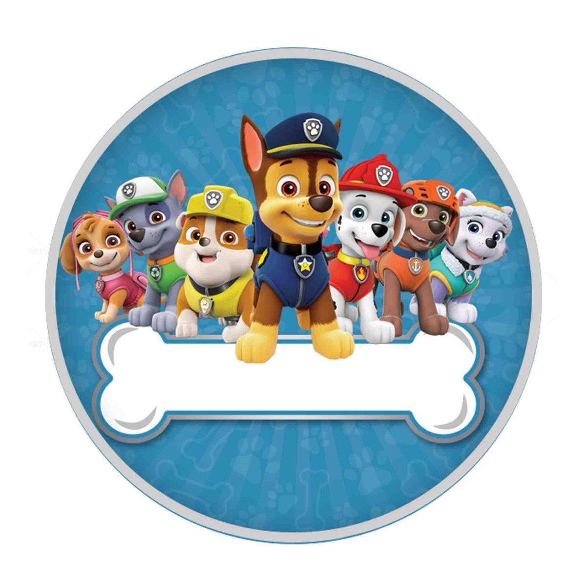 Щенячий патруль круглая на торт