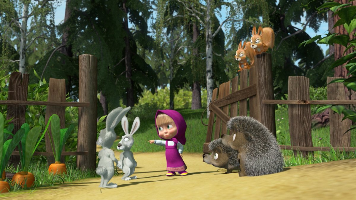 Маша и медведь зеленый фон Маша Маша Маша