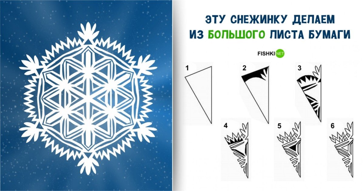 Как вырезать снежинки