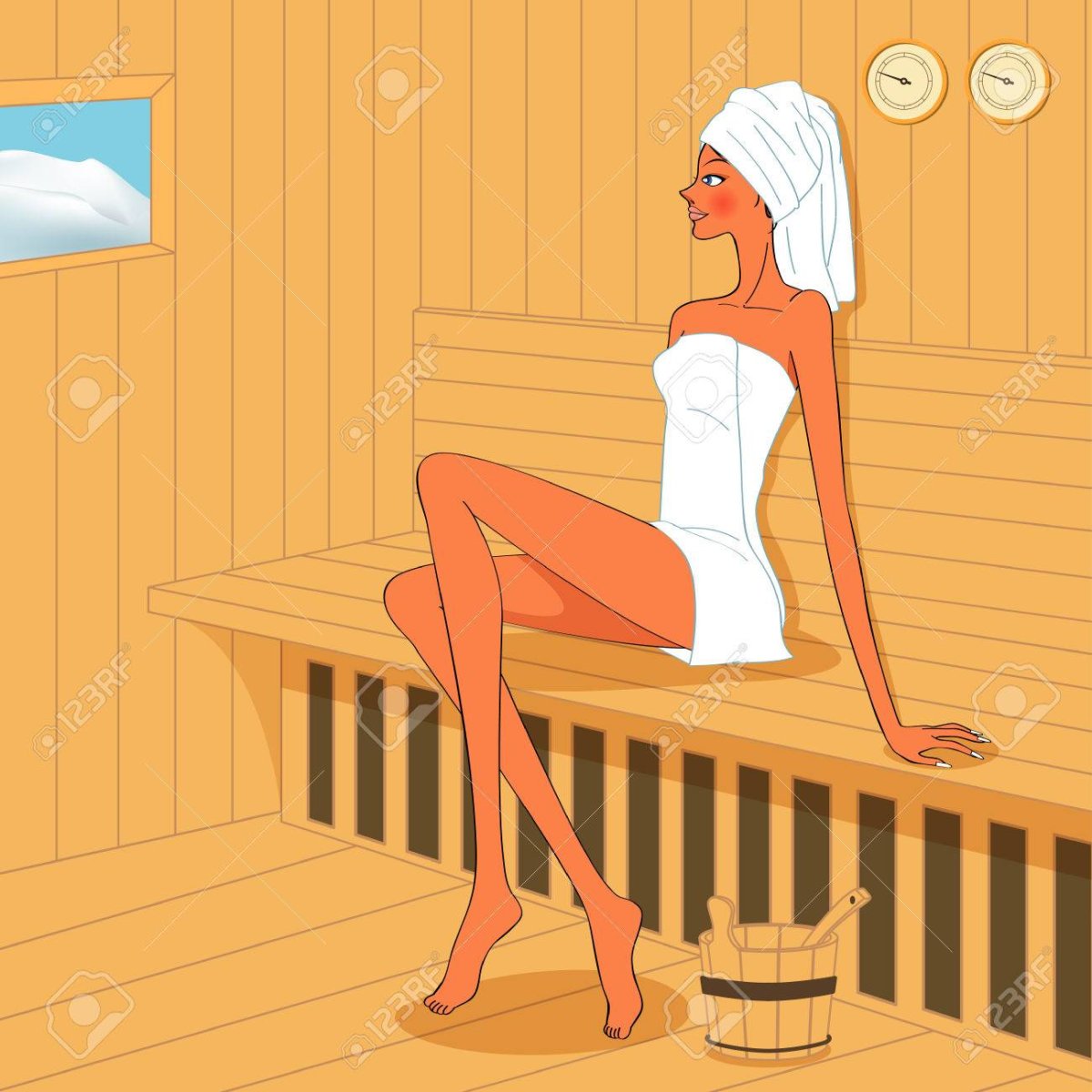 Банный веник мультяшный