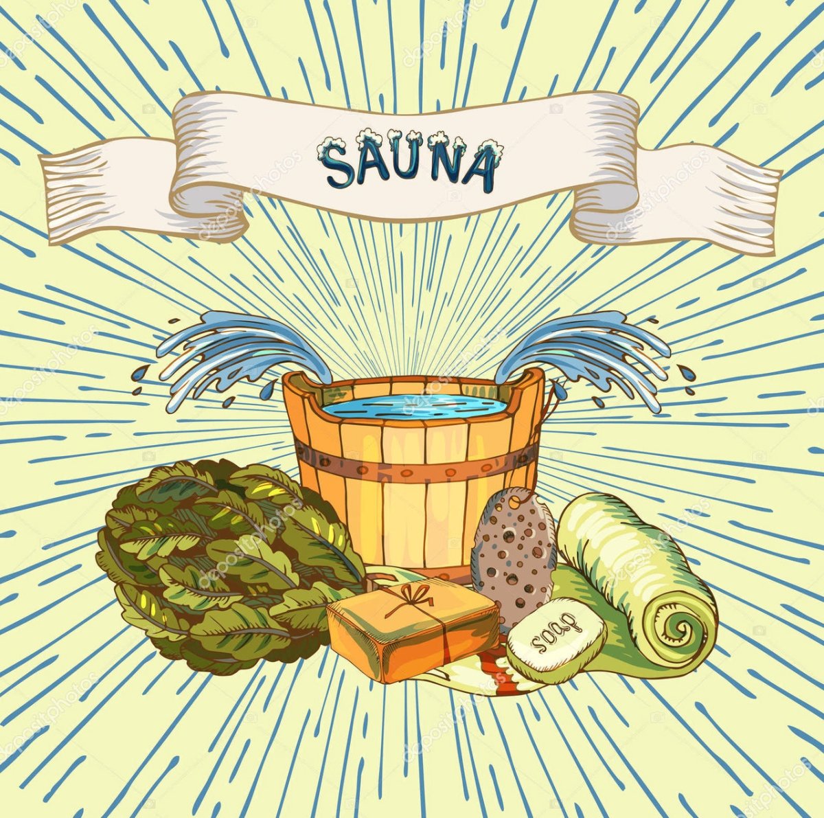 Веник для бани значок