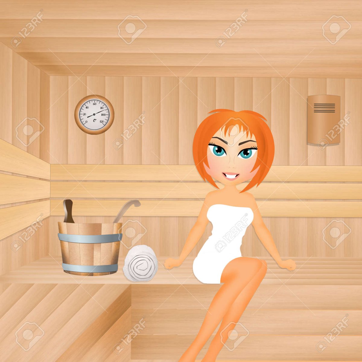 Сауна Векторная Графика