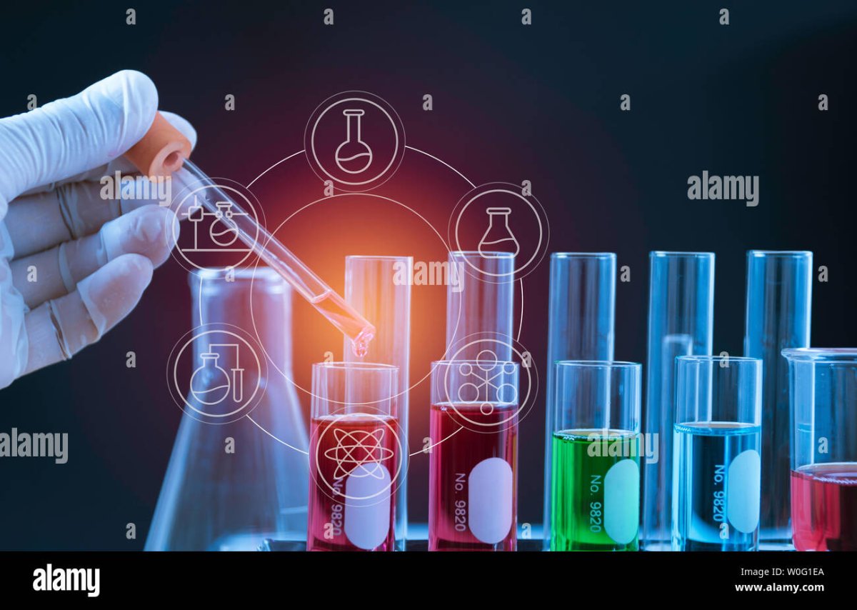 Пробирки с химикатами