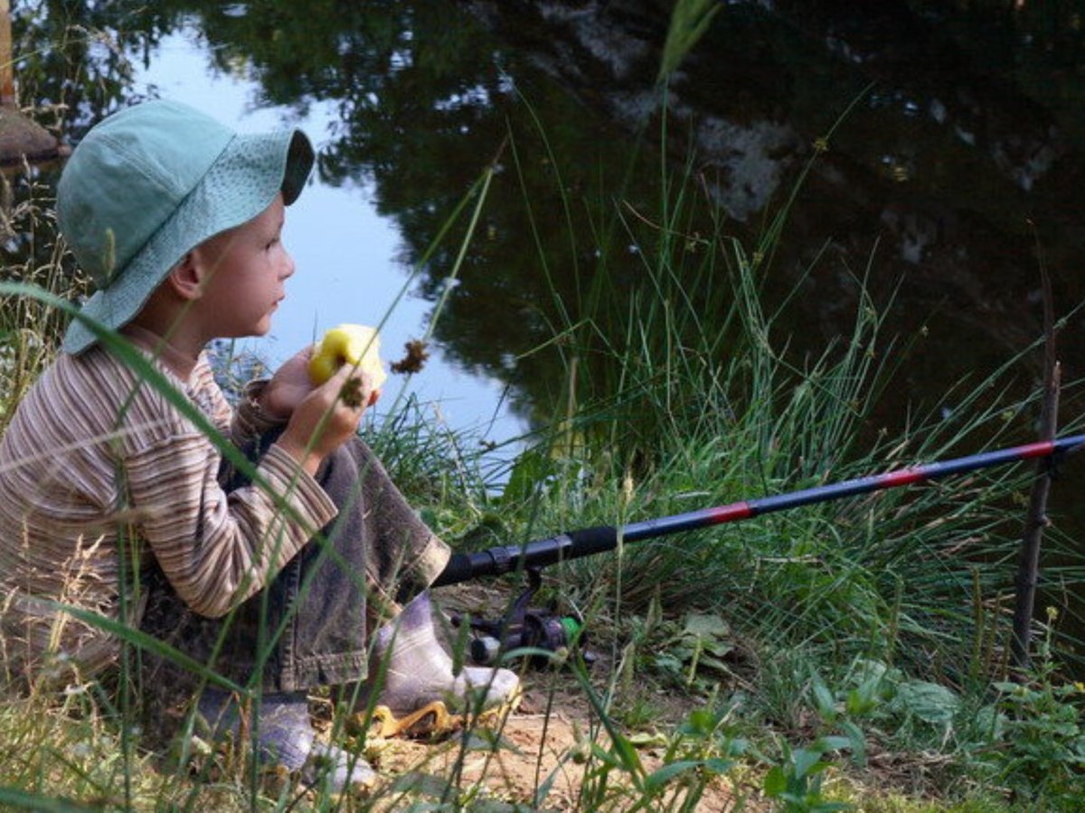 Рыбак ловит рыбу