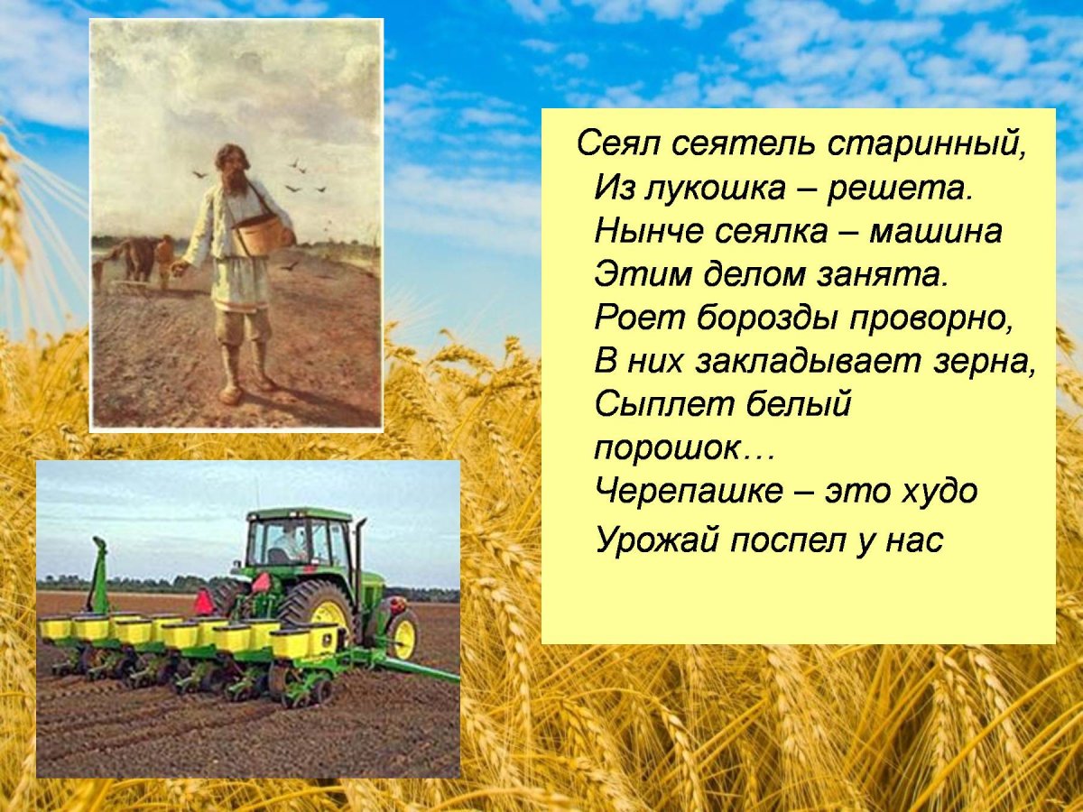 Хлебороб презентация для детей