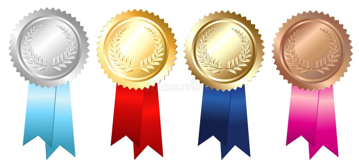 Золотая серебряная и бронзовая медаль