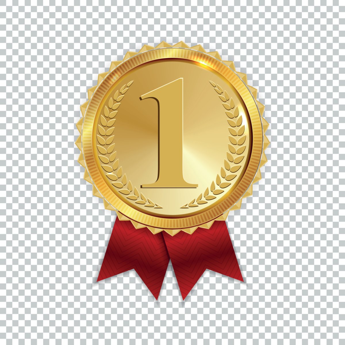 Медаль 1 место на прозрачном фоне