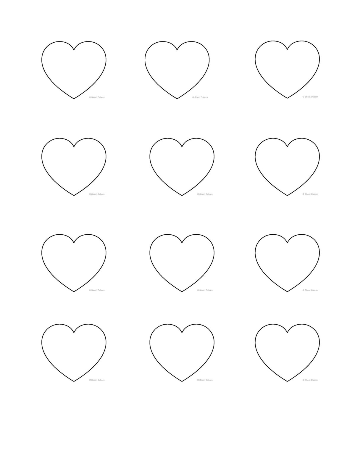 Трафарет сердце для макаронс