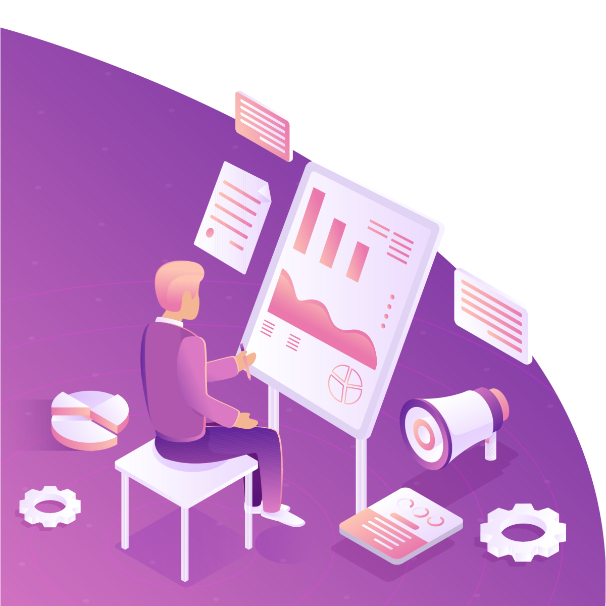 Флэт иллюстрации бизнес