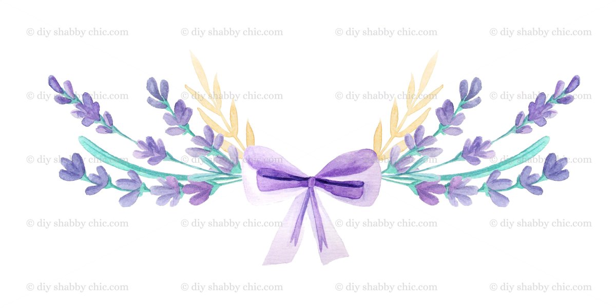 Веточка лаванды для пригласительных